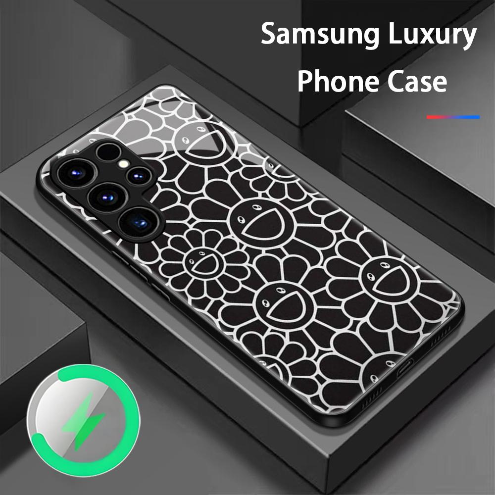 Magnetic Phone Case - เคสโทรศัพท์ลายภาพวาดดอกทานตะวันญี่ปุ่น M-Murakami สำหรับ Samsung S26 S25
