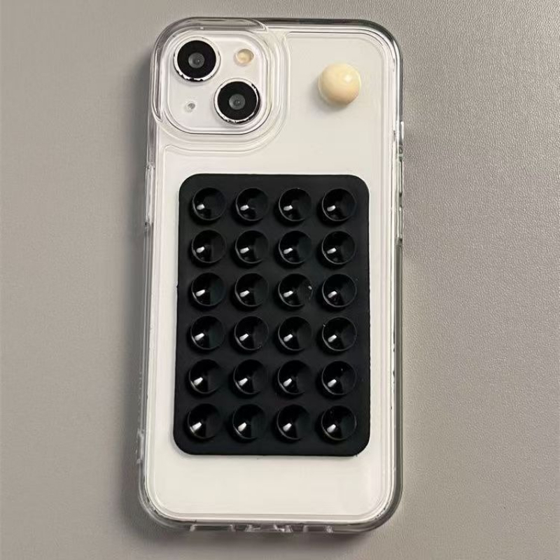 Phone Accessories Case - เคสโทรศัพท์ซิลิโคนพร้อมที่ยึดติดแน่น ไม่ลื่น ฐานยึดแบบสุญญากาศ ยึดเกาะได้ดี สำหรับถ่ายเซลฟี่และวิดีโอ