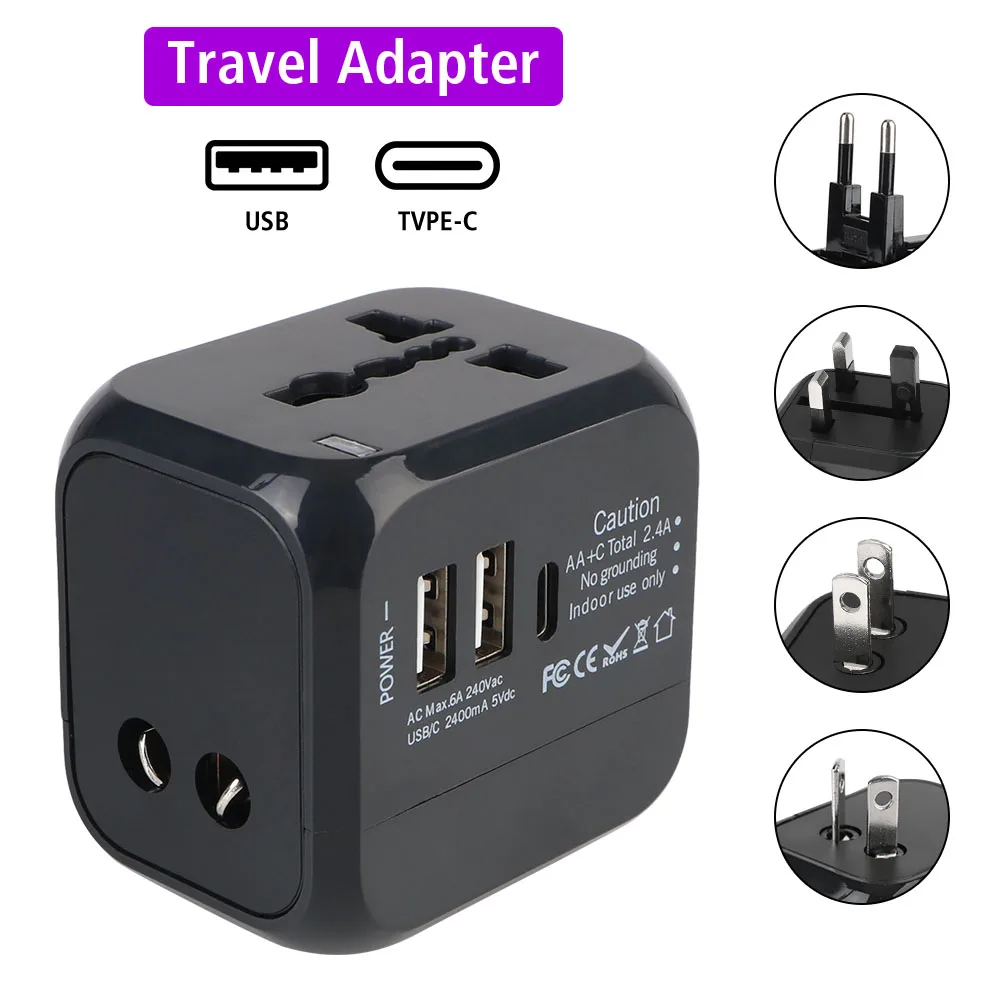 Phone Accessories Uk - อะแดปเตอร์ชาร์จไฟแบบ All-in-One สำหรับเดินทาง - รองรับปลั๊ก US