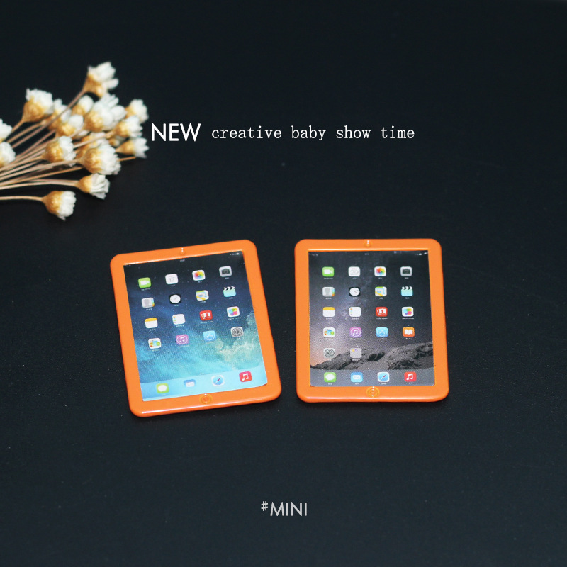 Phone Accessories Europe - ของตกแต่งบ้านตุ๊กตาขนาด 1:12 แท็บเล็ตจำลองขนาดเล็ก สำหรับตุ๊กตา BJD OB11
