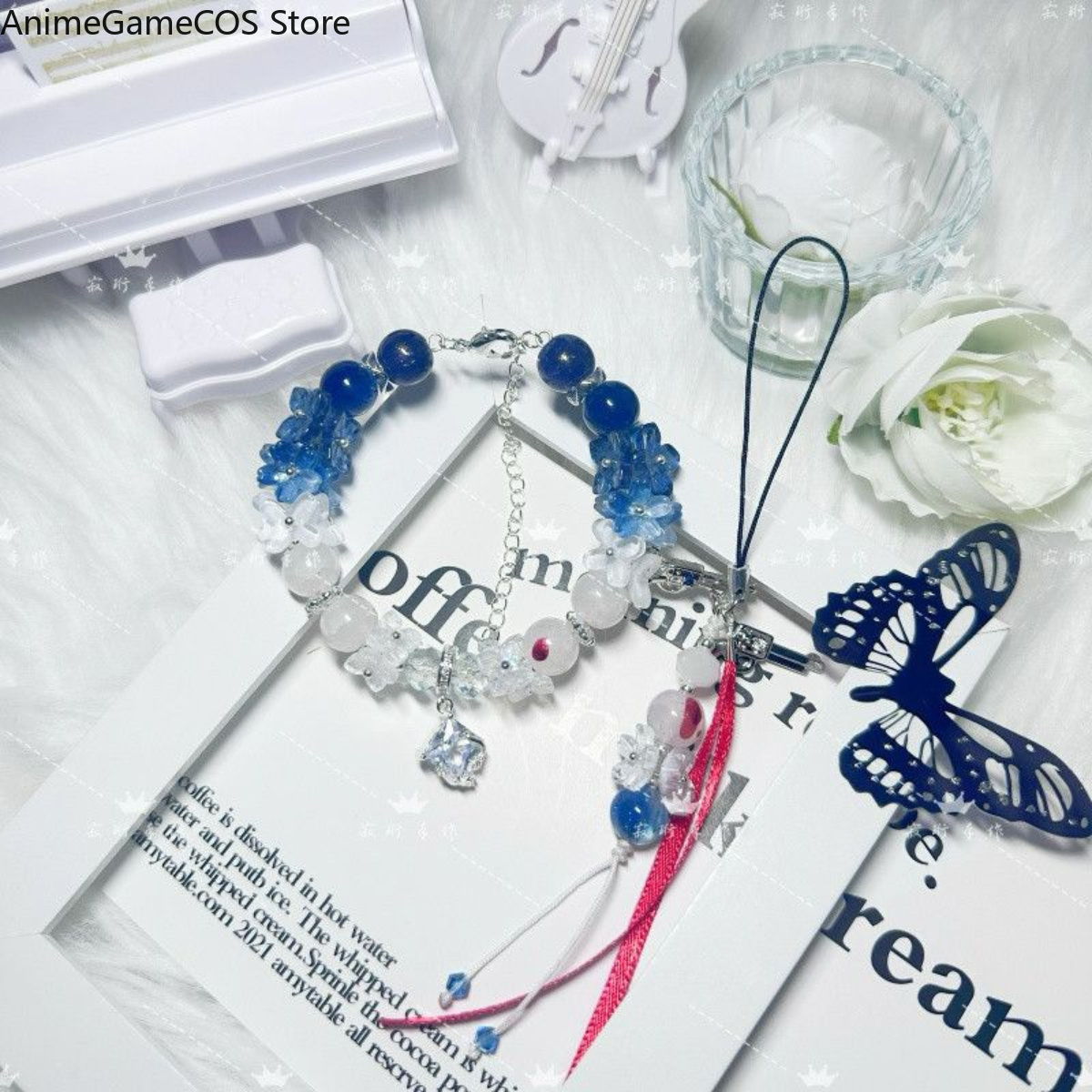 Phone Accessories In China - สร้อยข้อมือแฮนด์เมดจากอนิเมะ Genshin Impact ของ Alyosha สายคล้องมือ