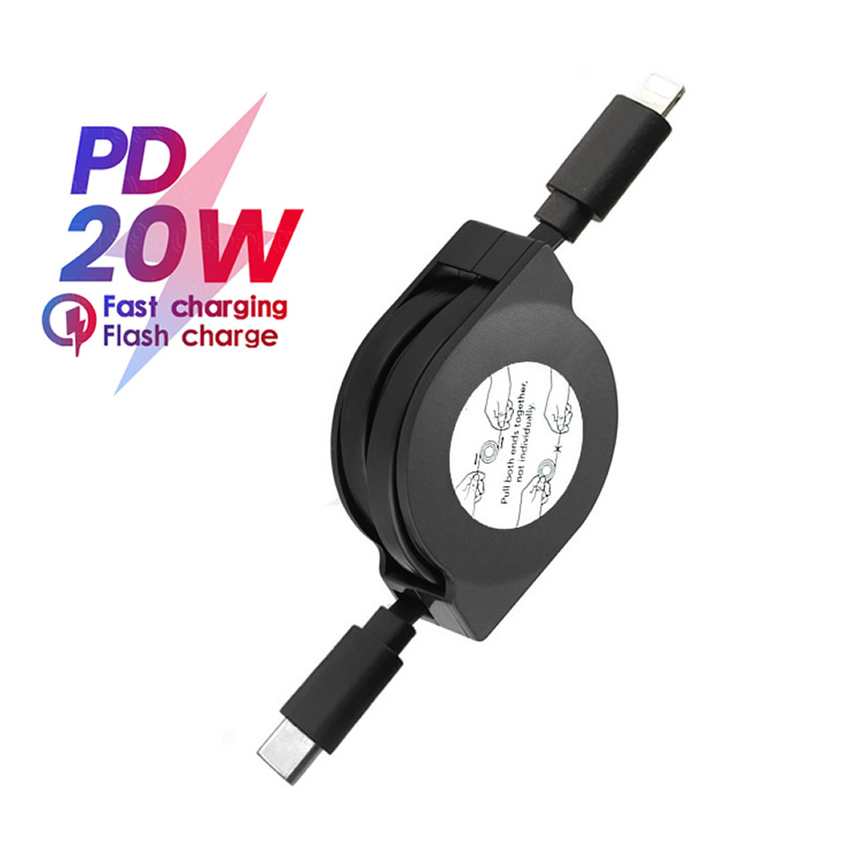Phone Accessories Nothing - สายชาร์จเร็ว PD 20W แบบยืดหดได้สำหรับ iPhone 14