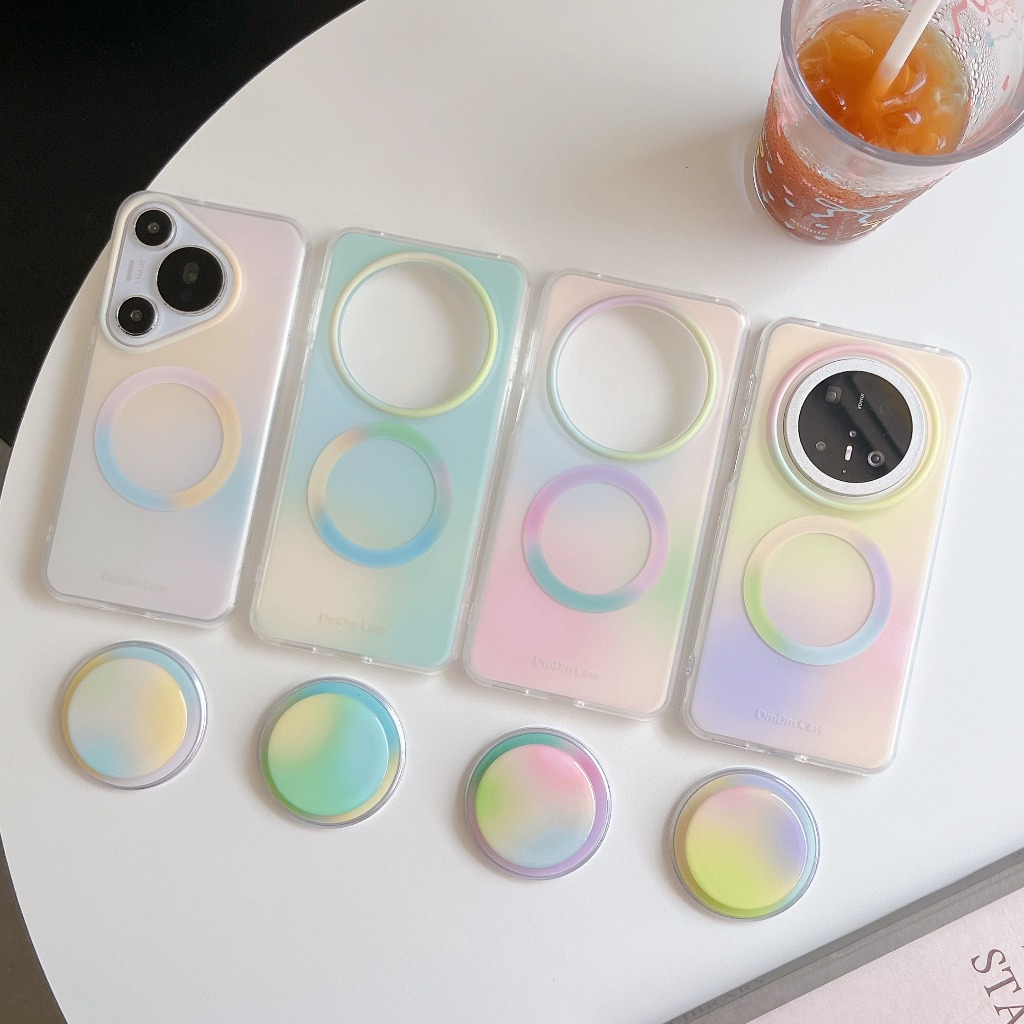 Huawei Pura 70 - เคสโทรศัพท์ Aurora Gradient สำหรับ Magsafe พร้อมขาตั้งแม่เหล็กแบบถอดได้