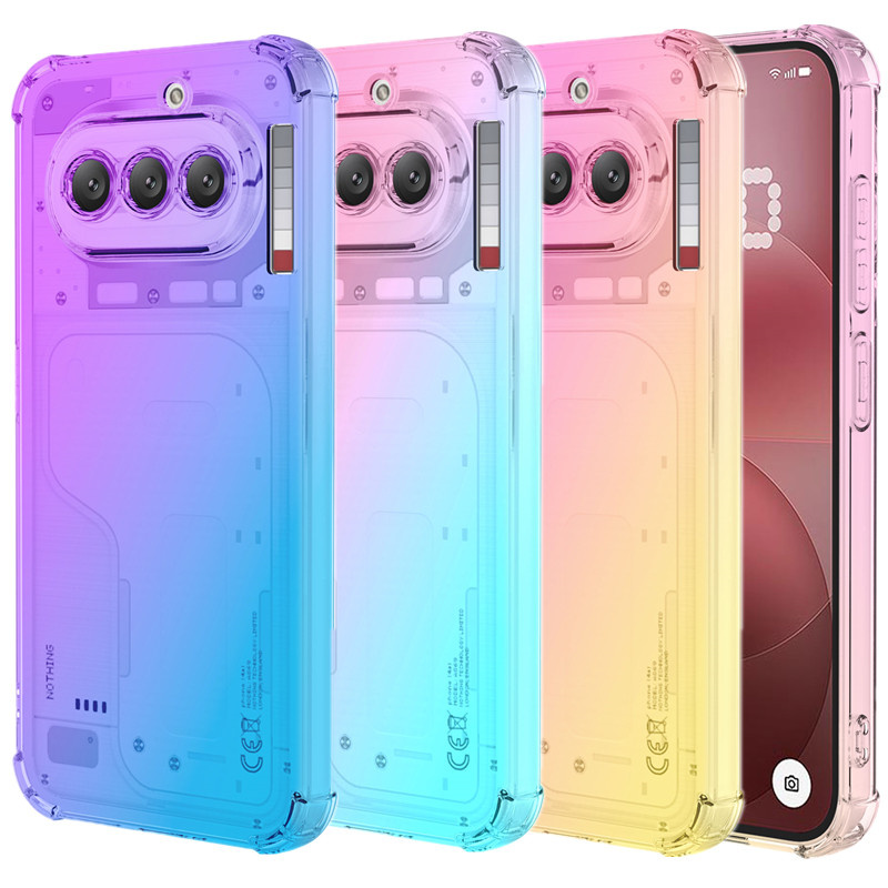 Phone Accessories Nothing - เคส TPU ไล่เฉดสีกันกระแทกสี่มุมสำหรับโทรศัพท์ Nothing 4A Pro