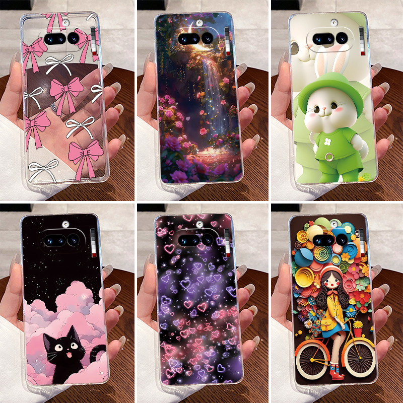Phone Accessories Nothing - เคสใส Nothing Phone 4a 5G ลายกระต่ายน่ารัก