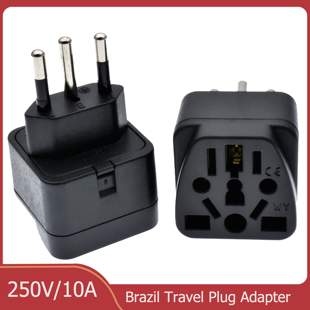 Phone Accessories Uk - Universal ปลั๊กอะแดปเตอร์บราซิล 3 ขา EU ยูโร