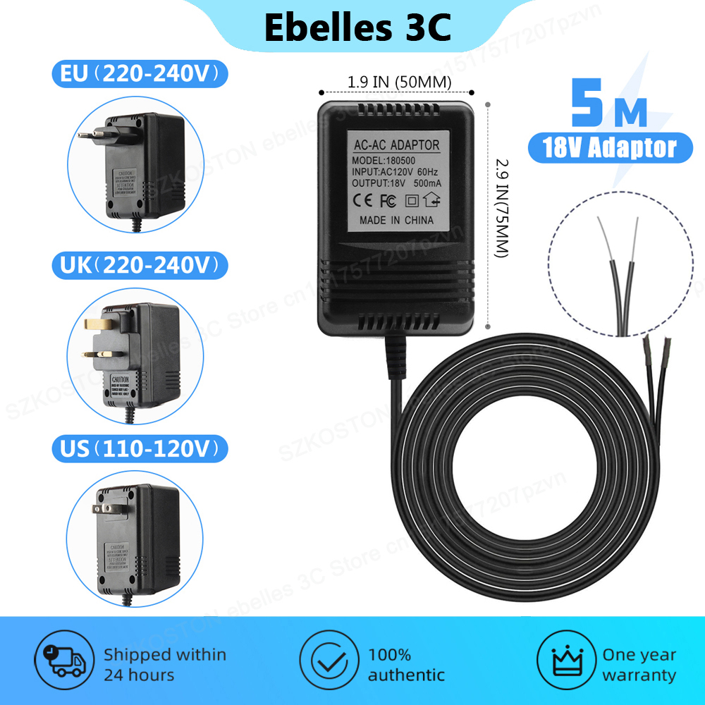 Phone Accessories Uk - 18V AC Transformer Charger สําหรับแหวน WiFi