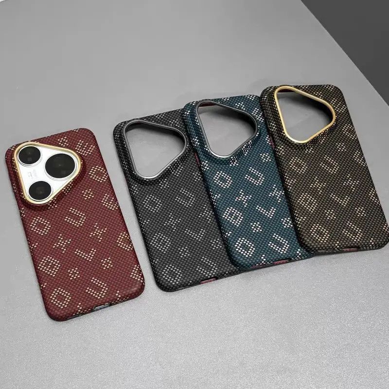 Huawei Pura 70 - เคสแม่เหล็กพื้นผิวคาร์บอนไฟเบอร์อะรามิดเคฟลาร์สำหรับ Huawei Pura 90s Pro Max