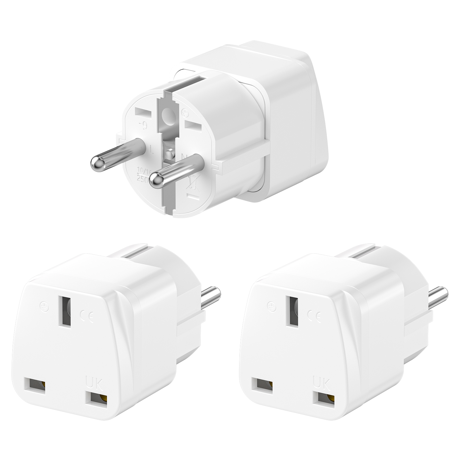 3PCS UK ไปยัง EU ปลั๊กอะแดปเตอ - Phone Accessories Uk บทวิจารณ์และราคา