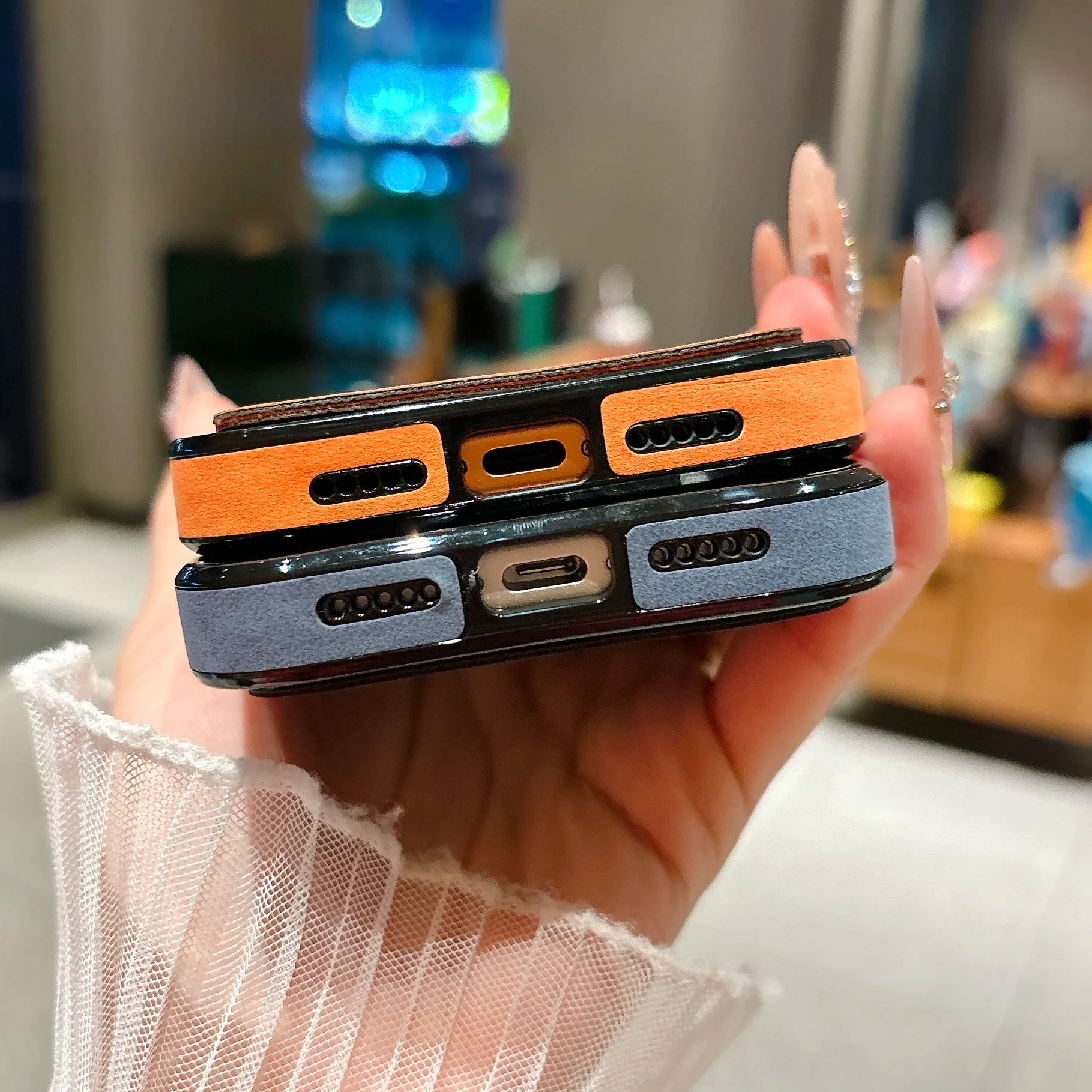 เคสโทรศัพท์หนังกลับแบบมีช่องใส - Phone Accessories Hippers บทวิจารณ์และราคา