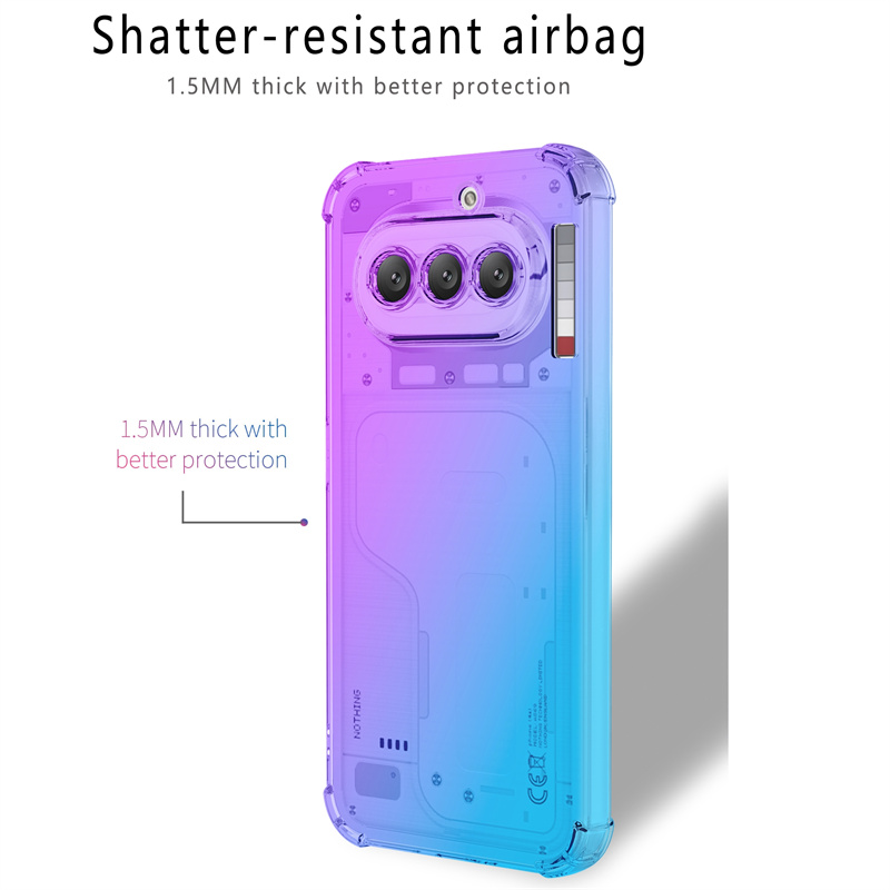 เคส TPU ไล่เฉดสีกันกระแทกสี่มุ - Phone Accessories Nothing บทวิจารณ์และราคา